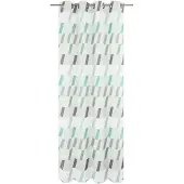 Wirth 1100000002199 "Bray" Gr. 1, grün (mint), B:132cm H:145cm, Jacquard, Baumwolle, Polyester, Gardinen, 1100000002199