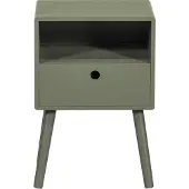 Woood Nachtschrank "Vienna", grün, B:36cm H:53cm T:30cm, Holzwerkstoff, Schränke, Nachtschrank, inkl. einfacher Wandbefestigung, H 53 cm x B 36 cm