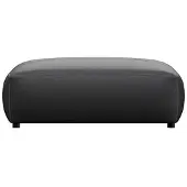 FLEXLUX Pouf "Lucera", schwarz (deep schwarz), B:104cm H:41cm T:82cm, Kunststoff, Poufs, Pouf, modern & anschmiegsam, Kaltschaum, Stahl-Wellenunterfederung