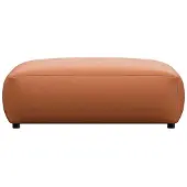 FLEXLUX Pouf "Lucera", braun (modern cognac), B:104cm H:41cm T:82cm, Kunststoff, Poufs, Pouf, modern & anschmiegsam, Kaltschaum, Stahl-Wellenunterfederung