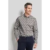 Bugatti Langarmhemd mit floralem Print