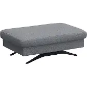 FLEXLUX Pouf "Glow Sitzhocker, Polsterhocker", blau (navy blau), B:95cm H:81cm T:65cm, Leder, Poufs, Pouf, Hocker mit Stauraum, Fuß schwarz