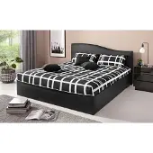Westfalia Tagesdecke, schwarz (schwarz, weiß), B:210cm L:220cm, Polyester, SCHLAFKOMFORT, Tagesdecken, Tagesdecke