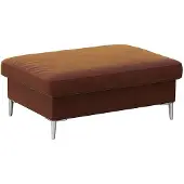 FLEXLUX Pouf "Fiore", braun (cognac), B:97cm H:34cm T:66cm, Aluminium, Poufs, Pouf, Kaltschaum, Füße Alu