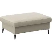 FLEXLUX Pouf "Fiore", weiß (sanftes weiß), B:97cm H:34cm T:66cm, Aluminium, Holz teilmassiv, Poufs, Pouf, Kaltschaum, Füße Alu+schwarz