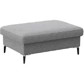 FLEXLUX Pouf "Fiore", grau (sophisto gre), B:97cm H:34cm T:66cm, Aluminium, Holz teilmassiv, Poufs, Pouf, Kaltschaum, Füße Alu+schwarz