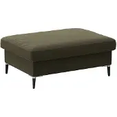 FLEXLUX Pouf "Fiore", grün (moss grün), B:97cm H:34cm T:66cm, Aluminium, Holz teilmassiv, Poufs, Pouf, Kaltschaum, Füße Alu+schwarz