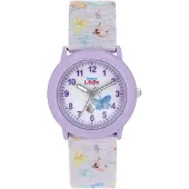 Prinzessin Lillifee Mädchen Armbanduhr 2037731 Textilband Schmetterlinge lila
