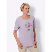 OTTO Sieh an! Kurzarm-Shirt in flieder-jeansblau | Gr.: 38