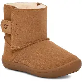 Ugg Unisex für Kinder. 1157634T Keelan II Braune Lederstiefeletten (27.5), Wohnung, Klettverschluss, Lässig, Kinderbekleidung