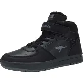 Kangaroos Sneaker "K-CP Bound Mid EV", Jungen, Gr. 28, schwarz (jet schwarz, steel grau), Synthetik, Textil, Schuhe Sneaker, wasserabweisend, wärmendes Innenfutter