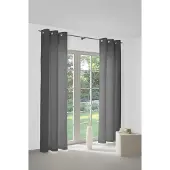 Wirth Vorhang "Neveres" Gr. 1, grau (anthrazit), B:135cm H:145cm, Jacquard, Baumwolle, Gardinen, Vorhang