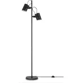 Paco Home Stehlampe "KARL", schwarz, 2, Ø 25cm H: 162,1cm, Leuchten, mit kompatiblen Dimmer und Leuchtmittel, Stehlampe