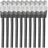 Shiverpeaks BS75711-HS-SET10, 1 m, Cat6, S/FTP (S-STP), RJ-45, RJ-45, Schwarz
