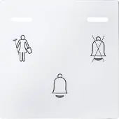 Merten 587619 Klingeltaster mit LED-Anzeigen polarweiß System M