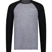 Mons Royale - Icon Merino Air-Con Raglan - Merinoshirt Gr XL grau/schwarz