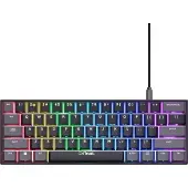 Trust GXT 867 Acira, 60%, Kabelgebunden, USB, Mechanischer Switch, QWERTY, Schwarz