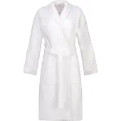 Esprit Unisex-Bademantel "Mono, ideal für Sauna & Spa, Hotelbademantel, Morgenmantel" Gr. XS, weiß, L:104cm, Webfrottier, Hausmäntel, Unisex-Bademantel, mit Schalkragen & Logostickerei