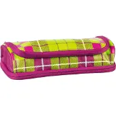 Brunnen Combi-Etui Duo oval Karo Beere/grün 104903601