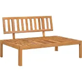 The Living Store Garten-Mittelsofa aus Paletten Massivholz Akazie