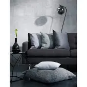 Apelt Dekokissen "Luca" Gr. 1, grau (grau, hellgrau, unifarben), B:40cm L:40cm, Polyester, Dekokissen_Sitzkissen_Kissenhüllen, Dekokissen, Kissenhülle ohne Füllung, 1 Stück