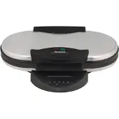 Tefal Waffeleisen "WM311D", schwarz (edelstahl matt gebürstet, schwarz matt), B:35cm H:10,3cm T:26cm, Waffeleisen, 2 Herzwaffeln gleichzeitig, stufenloser Temperatur für Wunsch-Bräunung, Waffeleisen