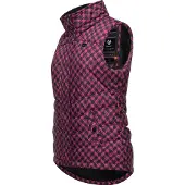 Ragwear Steppweste "Hesty Print" Weste mit abnehmbarer Kapuze und Hahnentritt Muster