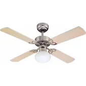 WESTINGHOUSE Deckenventilator mit Licht Vegas alu Holz leise , VEGAS, Holz, für Wohnzimmer, Holz, Modern