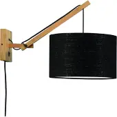 Good&Mojo Wandlampe Andes Naturel S 32x20 Schwarz