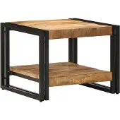 vidaXL Couchtisch 50x50x38 cm Raues Massivholz Mango