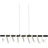 Näve LED Pendelleuchte "Belleza", schwarz (schwarz, weiß), H: 150cm, 1 Stk., Leuchten, 3 Stufen dimmbar über Wandschalter, schwarz/weiß, Effizienzklasse: F, LED Pendelleuchte