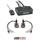 Lindy Vga/usb 2.0/koaxial Kvm Schalter
