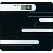 Melissa 16690073 Digitale Personenwaage bis 180 kg 100 g Schritte Schwarz Silber