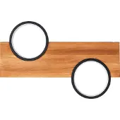 Brilliant Deckenlampe Cheesy aus Holz, zweiflammig