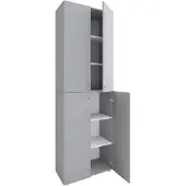 VCM Schuhschrank "XL Holz Großer Schuhschrank Schuhkommode Lona 6", grau, B:70cm T:40cm, Obermaterial: 100% Holz Wood., Schränke, Schuhschrank