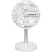 Gutfels Tischventilator "»VENTI 3020 R«", weiß, B:20,4cm H:36cm T:18,7cm, Ventilatoren, Tischventilator, bis zu 10 h Akkulaufzeit, Ø 20 cm, 4 Stufen, leise, modernes Design