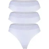 Marc O'Polo String "String 3er Pack", Damen, Gr. M, weiß, Obermaterial: 95% Baumwolle CO(Bio). 5% Elasthan EL., Unterhosen String
