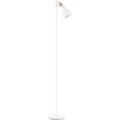 Konsimo Stehlampe im Skandinavischen Stil Wohnzimmer Schlafzimmer "CORTODI", Weiß, Metall/Holz, Loft, 22/156 cm