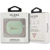 GUESS GUA3LSCHSN AirPods 3 Hülle grün/grün Silikon Charm Herz Kollektion