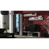 Cama SOHORTV140BI/CZ, Weiß, Partikelbord, Weiß, Partikelbord, 1 Regale, Laminat