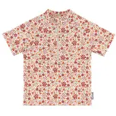 Sterntaler Schwimmanzug "Badeshirt kurzarm Blumen", Kinder, Gr. 114, Einheitsgröße, beige (ecru), Obermaterial: 82% Polyamid PA. 18% Elasthan EL., Badeanzüge Schwimmanzug