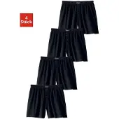Le jogger Weiter Boxer , Herren, Gr. 10, 4 Stk., schwarz, Jersey, Obermaterial: 100% Baumwolle, unifarben, bequem, Unterhosen Weiter Boxer, aus angenehm weicher Baumwoll-Qualität, Topseller