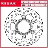 TRW Bremsscheiben Racing, Hinten, mit ABE HINTEN, MST288RAC FESTST.