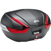 Givi TOPCASE V47 MONOKEY, CARBON OPT., ROT Carbon schwarz
