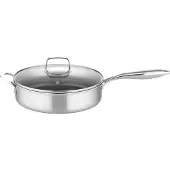 GSW Schmorpfanne "Inoxxa Black Ø 28 cm" Edelstahl Dreischicht-Material, Antihaft-Versiegelung, Wabenstruktur, Induktion