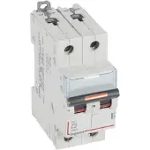 Legrand 409908 DX3 Leitungsschutzschalter Z-Charakteristik, 2A, 2-polig, 25kA, 400VAC, 2TE