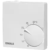 Eberle 131170551100 Polarweißer Raumregler extra flach, 5-30C, AC 230V, 1 Wechsler, 5/5 A, Schalter Heizen/Kühlen, RAL 9010 RTR-S 6731-1