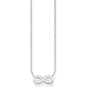 Thomas Sabo Kette mit Anhänger "Infinity-Anhänger" Gr. 45, silber (silberfarben), Halsketten, Damen, 45, Silber 925 (recycelt), Kette mit Anhänger