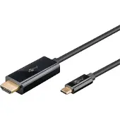 Goobay USB-C-auf-HDMI-Kabel, 2 m, schwarz
