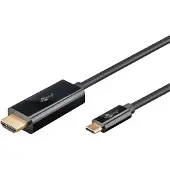 Goobay USB-C-auf-HDMI-Kabel, 3 m, schwarz